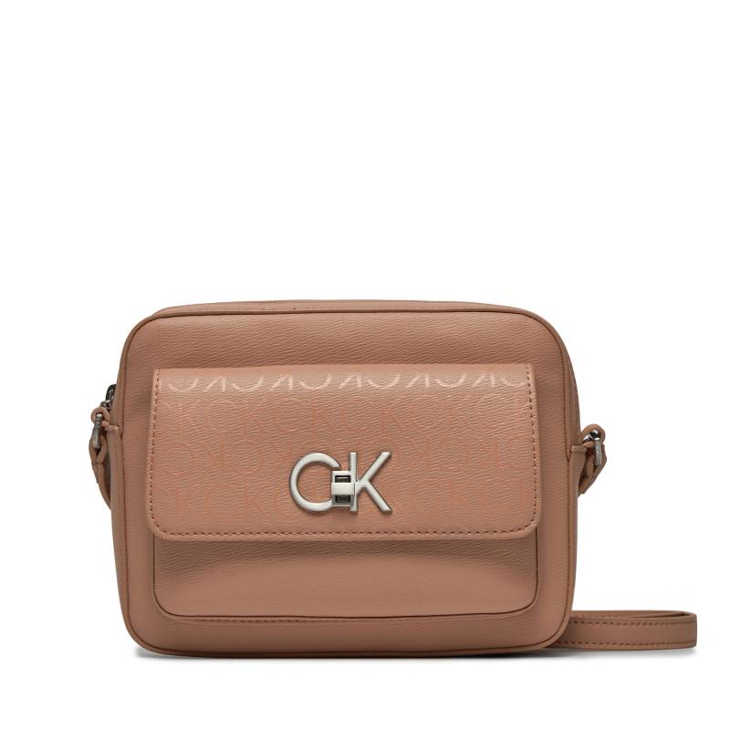 Handtasche Calvin Klein Re-Lock Camera Bag_Epi Mono K60K611565 Ash Rose Mono VB8 von Calvin Klein