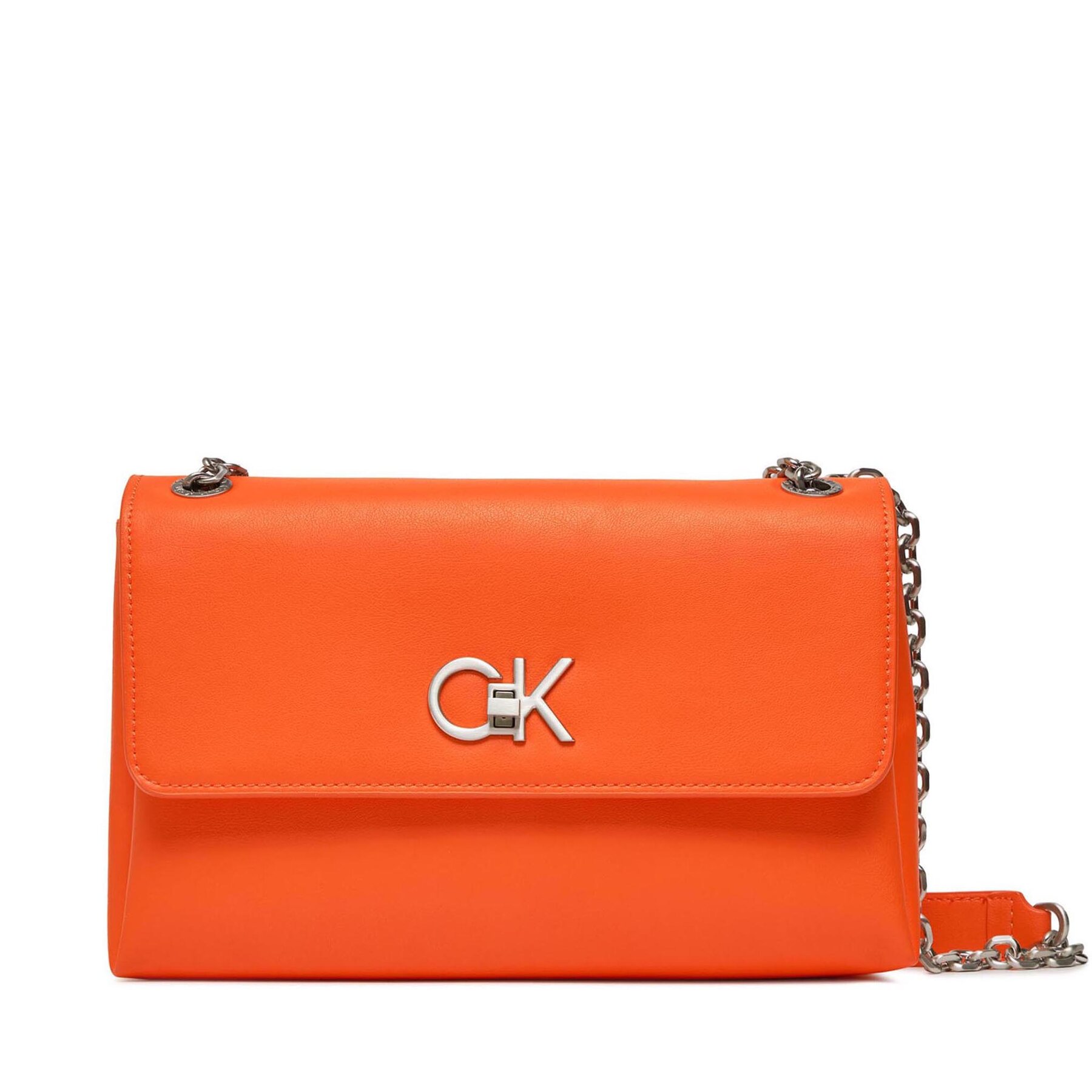 Handtasche Calvin Klein Re-Lock Ew Conv Crossbody K60K611084 Flame SA3 von Calvin Klein