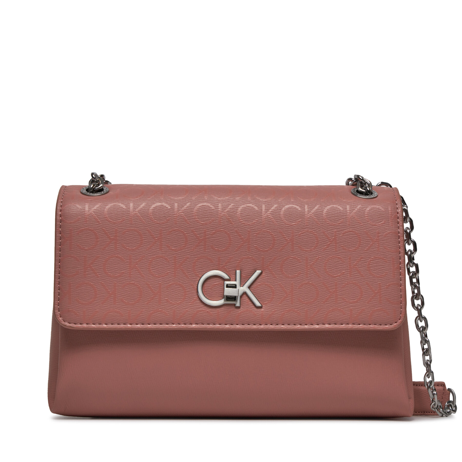 Handtasche Calvin Klein Re-Lock Ew Conv Xbody_Epi Mono K60K611564 Ash Rose Mono VB8 von Calvin Klein
