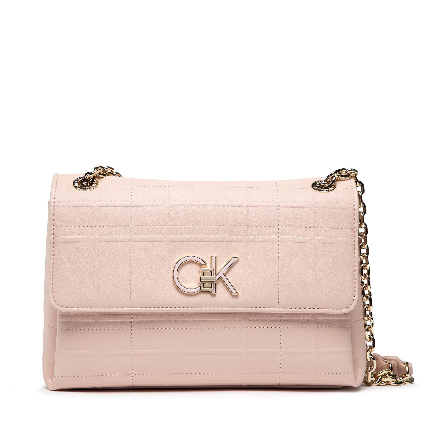 Handtasche Calvin Klein Re-Lock Ew Conv Xbody Quilt K60K609682 Spring Rose TER von Calvin Klein