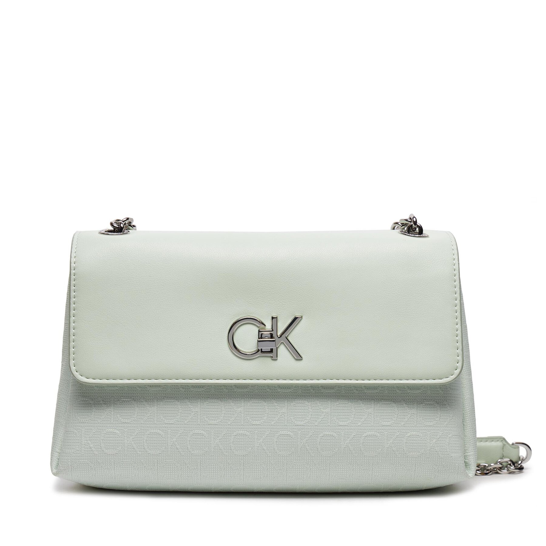 Handtasche Calvin Klein Re-Lock K60K611755 Milky Green Jacquard Mono LIA von Calvin Klein