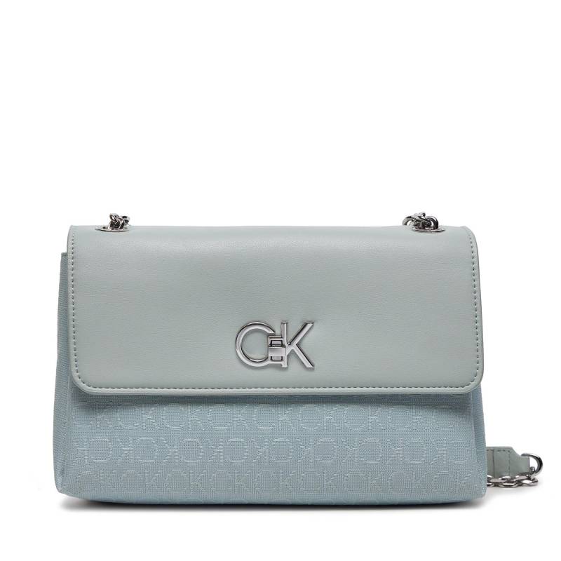Handtasche Calvin Klein Re-Lock K60K611755 Pigeon Jacquard Mono PEB von Calvin Klein