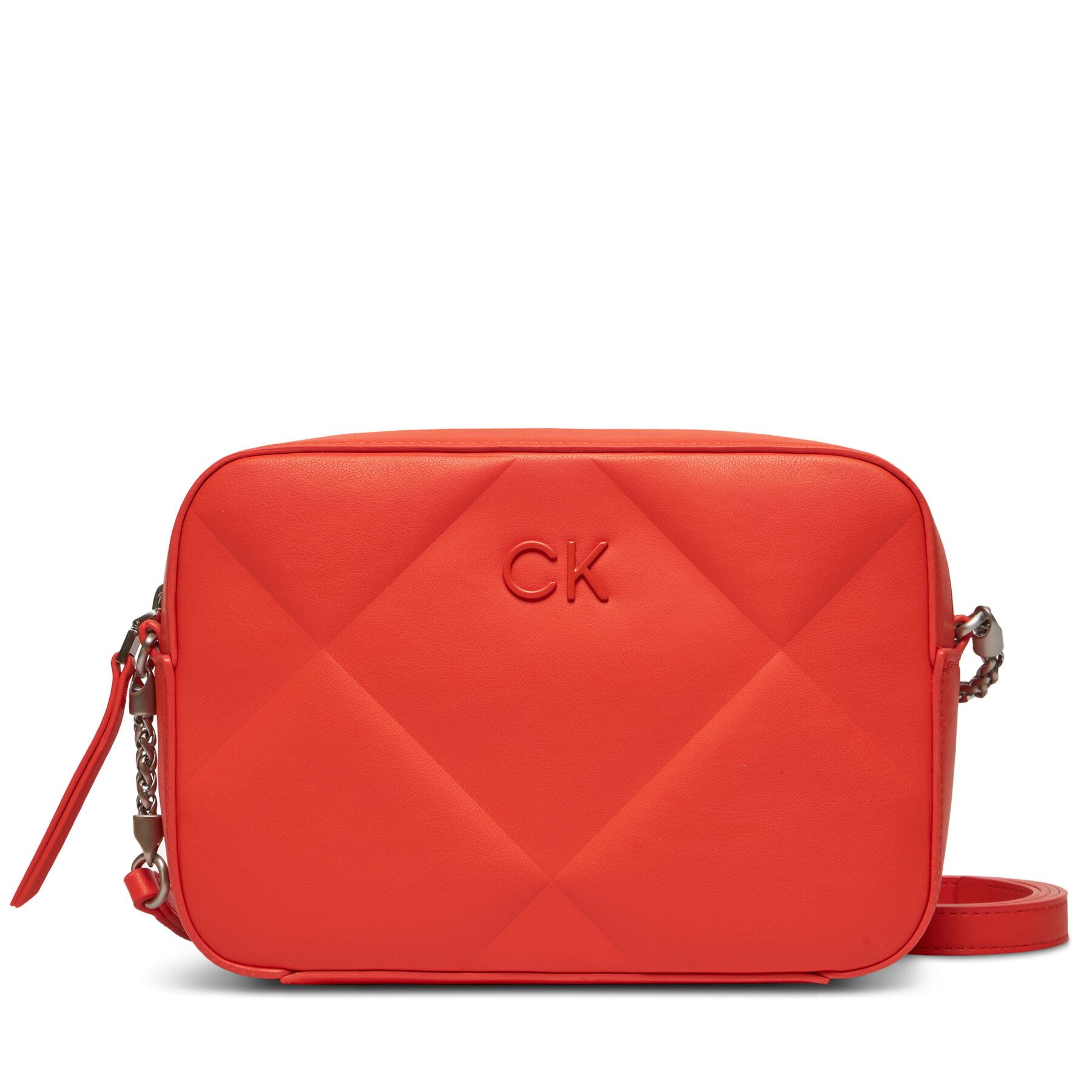 Handtasche Calvin Klein Re-Lock Quilt Camera Bag K60K610767 Flame SA3 von Calvin Klein