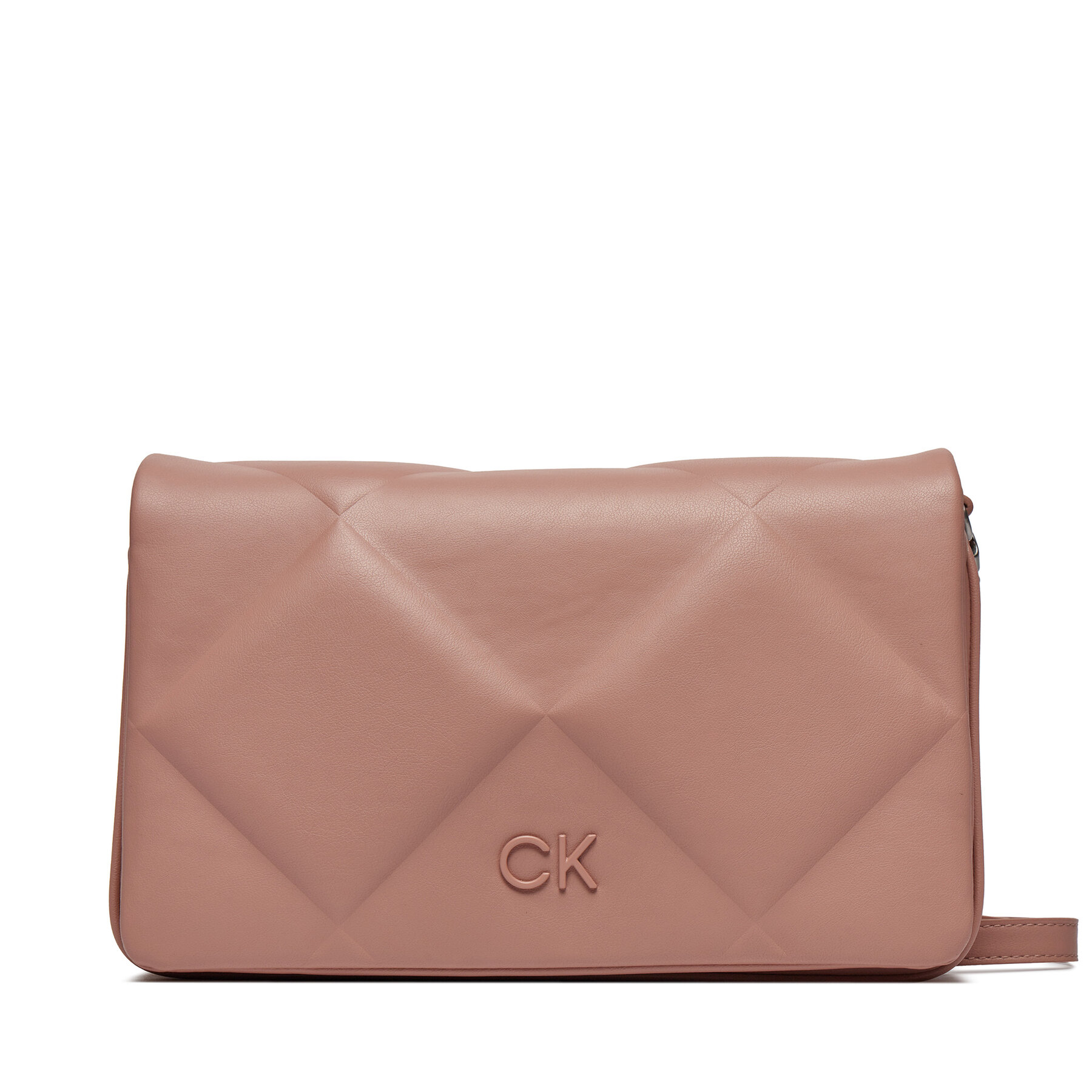 Handtasche Calvin Klein Re-Lock Quilt Shoulder Bag K60K611021 Ash Rose VB8 von Calvin Klein