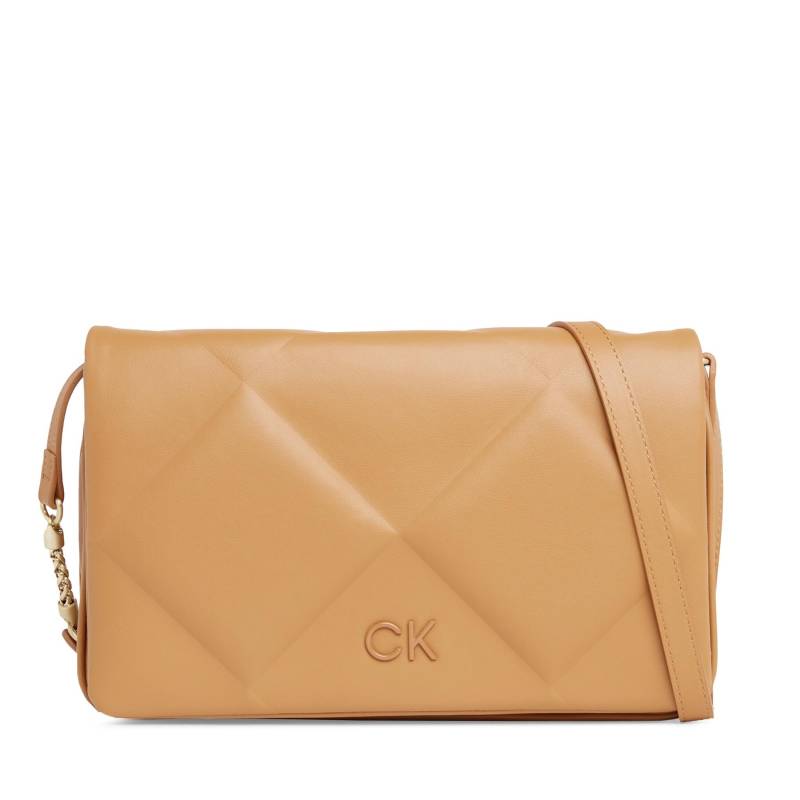 Handtasche Calvin Klein Re-Lock Quilt Shoulder Bag K60K611021 Brown Sugar GA5 von Calvin Klein