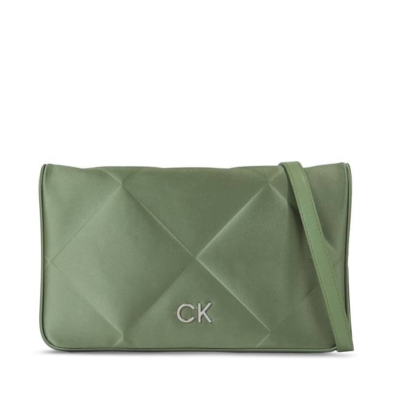 Handtasche Calvin Klein Re-Lock Quilt Shoulder Bag-Satin K60K611300 Sea Spray LKG von Calvin Klein