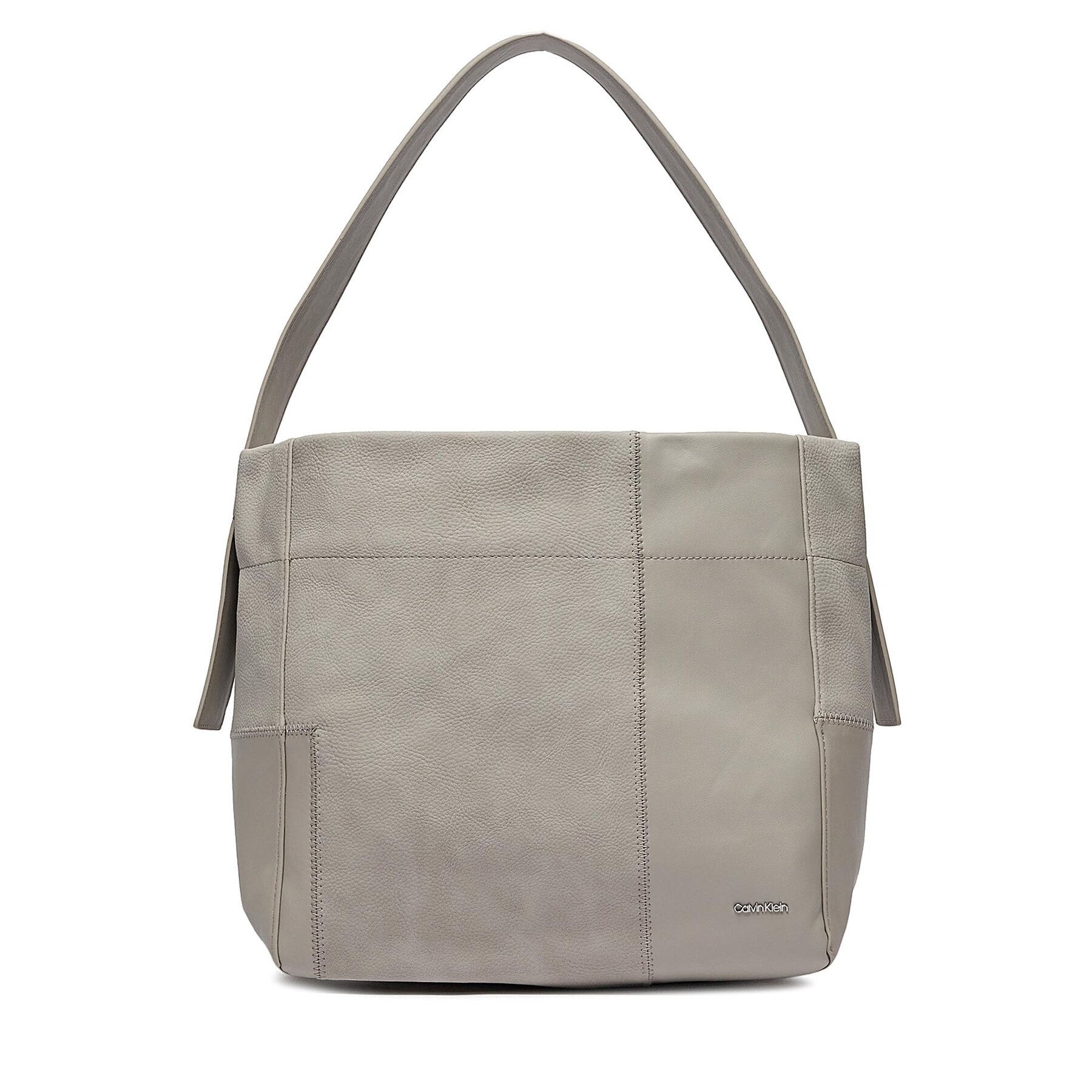 Handtasche Calvin Klein Texture Block Medium Shopper K60K611658 Sand Pebble ADF von Calvin Klein