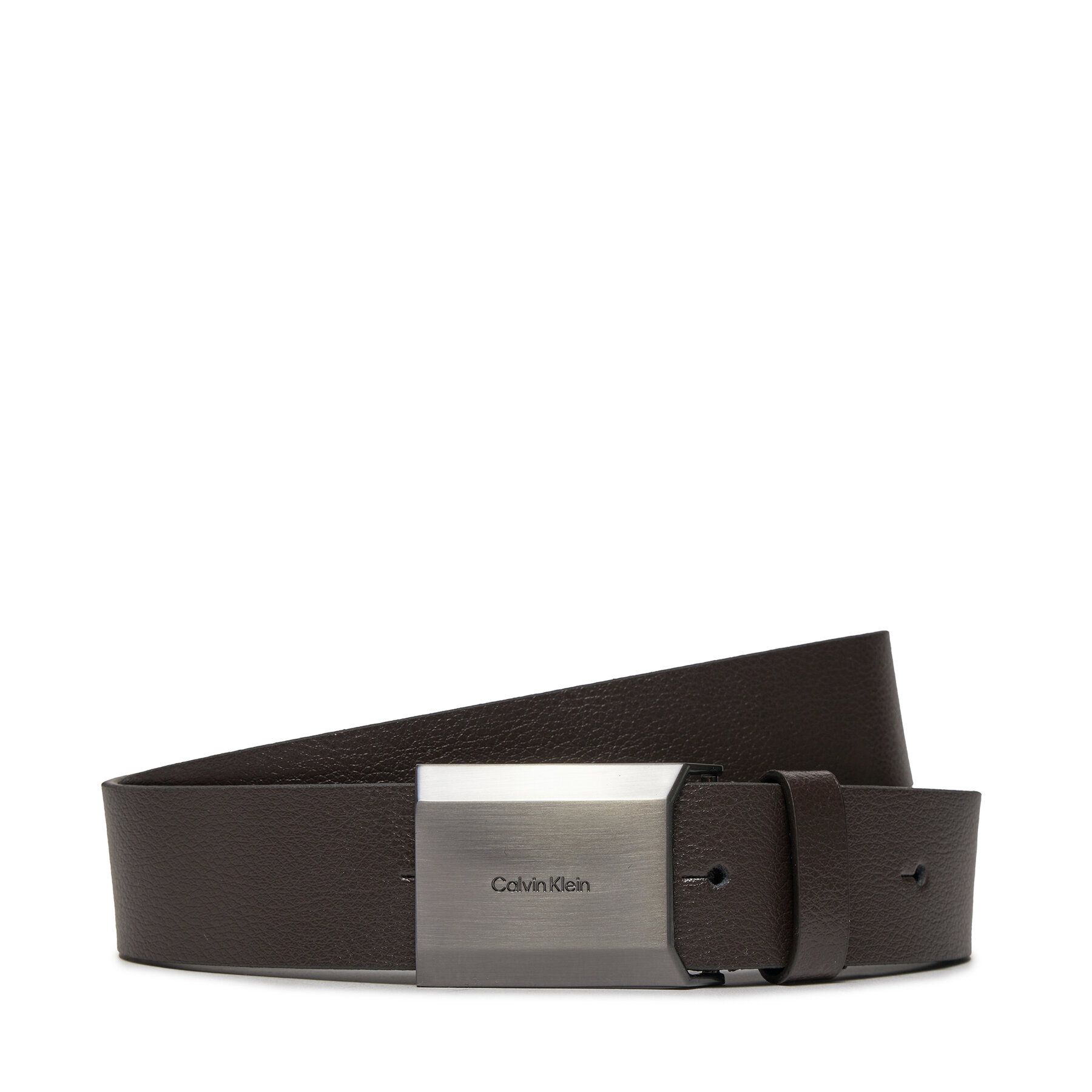 Herrengürtel Calvin Klein Beveled Plaque 2.0 35Mm K50K511746 Dark Brown Pebble GE7 von Calvin Klein