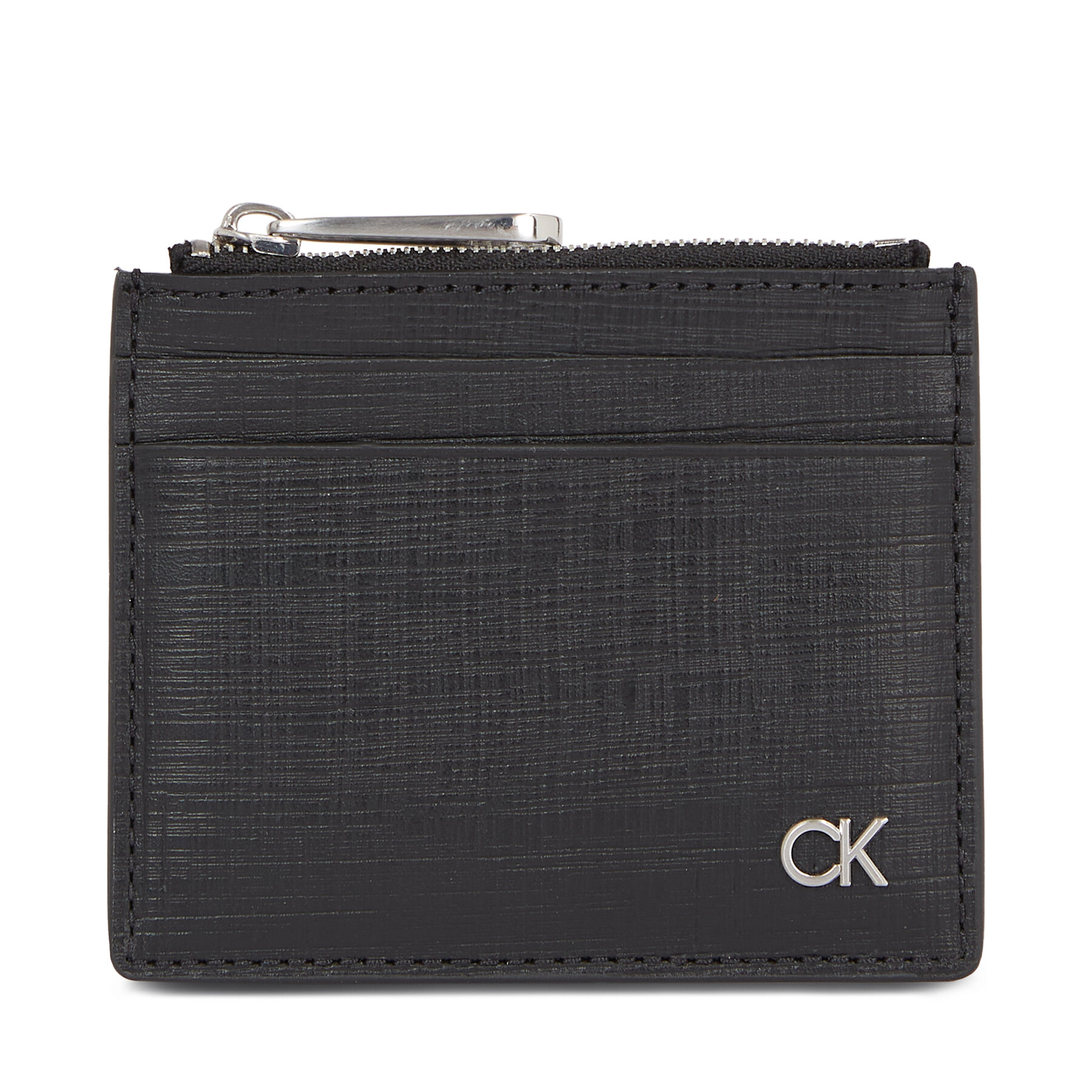 Kreditkartenetui Calvin Klein Ck Must Cardholder W/Zip K50K510885 Ck Black Check BAX von Calvin Klein