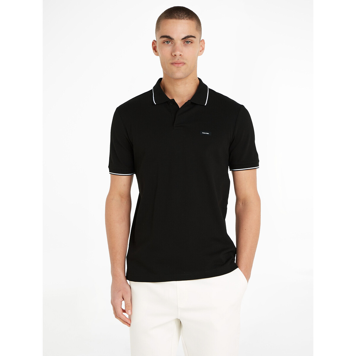 Kurzärmeliges Poloshirt aus Pikee von Calvin Klein