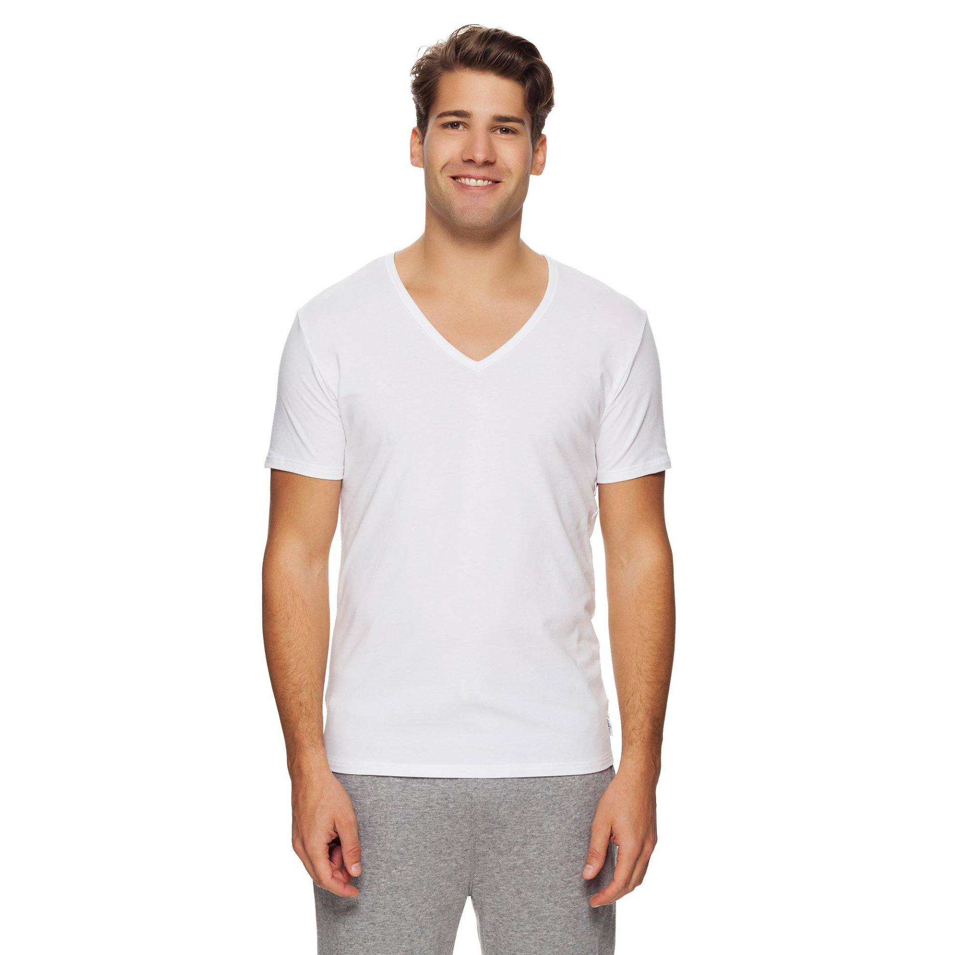 T-shirt, Classic Fit, Kurzarm Herren Weiss XL von Calvin Klein