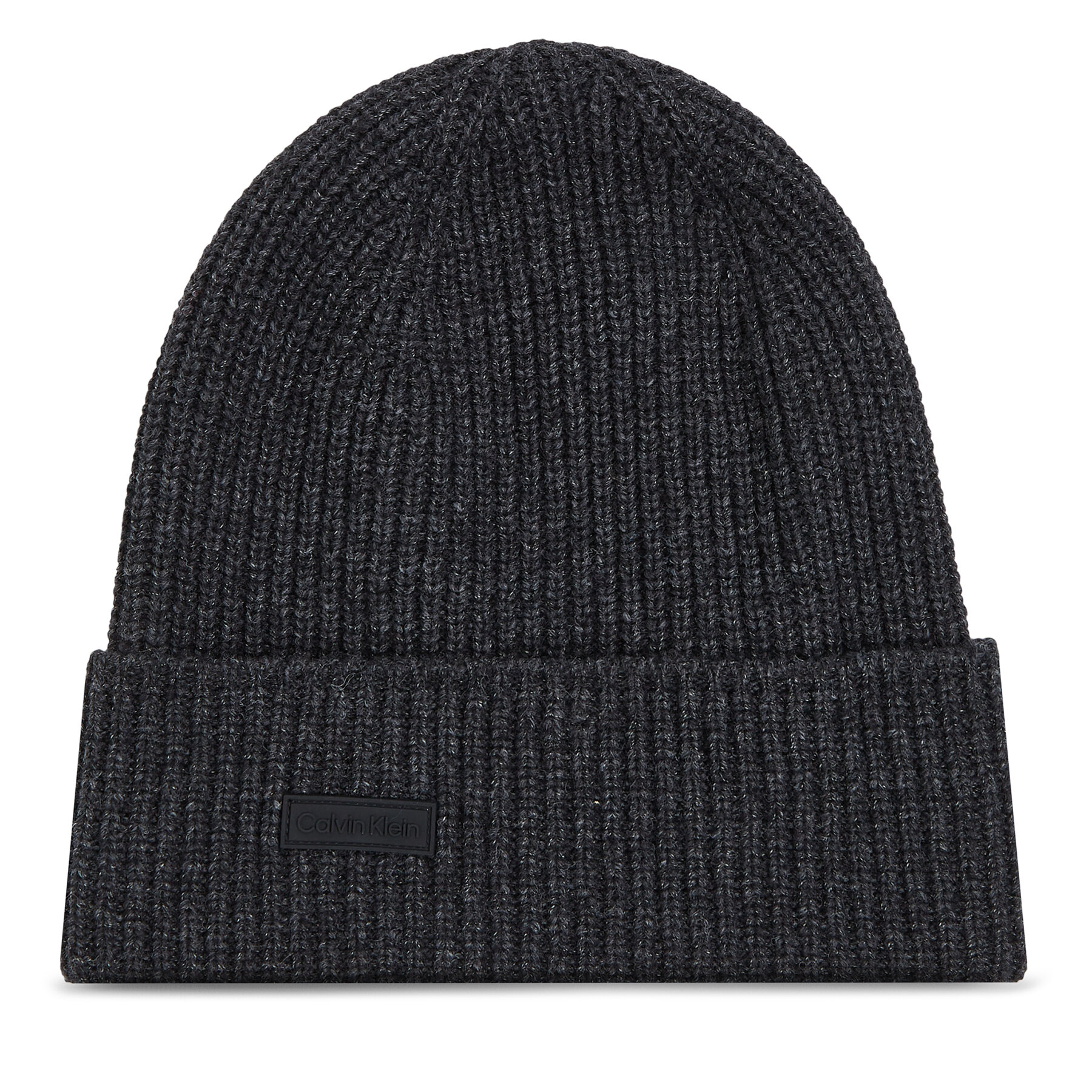 Mütze Calvin Klein Daddy Wool Beanie K50K510984 Dark Gray BAX von Calvin Klein