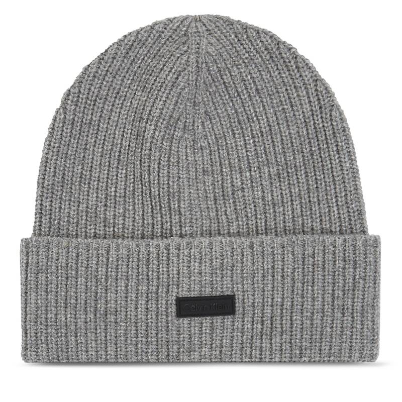 Mütze Calvin Klein Daddy Wool Beanie K50K510984 Ghost Gray PCD von Calvin Klein