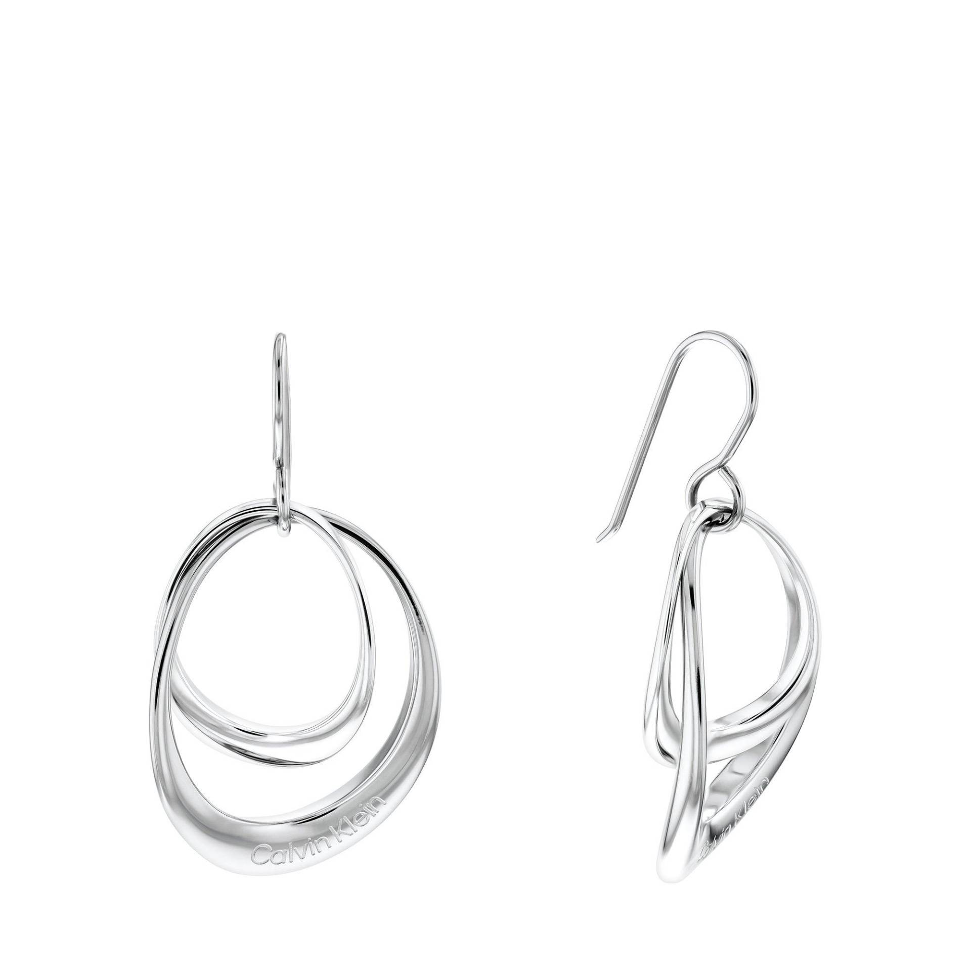 Ohrringe Damen Silber 25mm von Calvin Klein