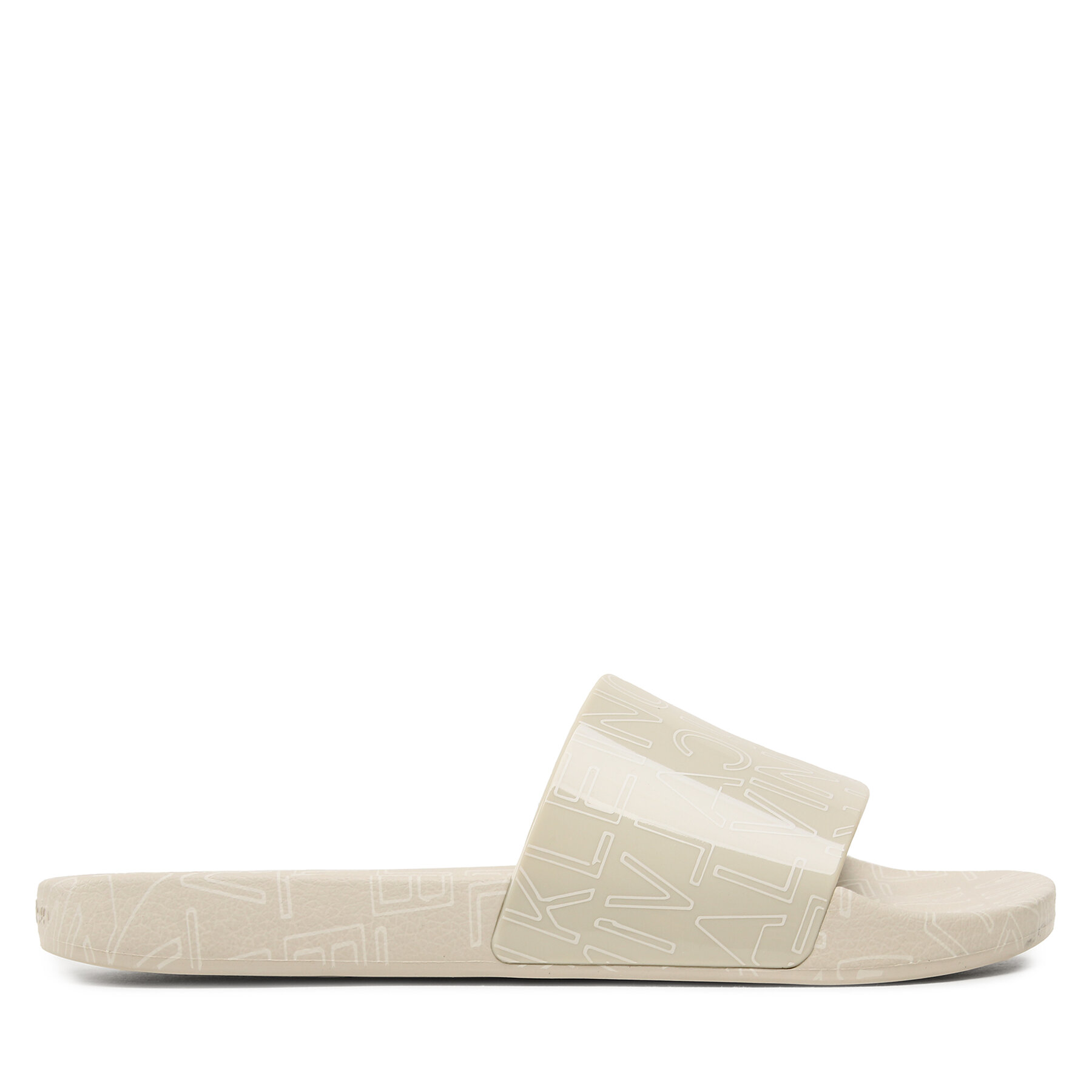 Pantoletten Calvin Klein Pool Slide Rubber HM0HM01062 Outline Mono Beige 0F5 von Calvin Klein