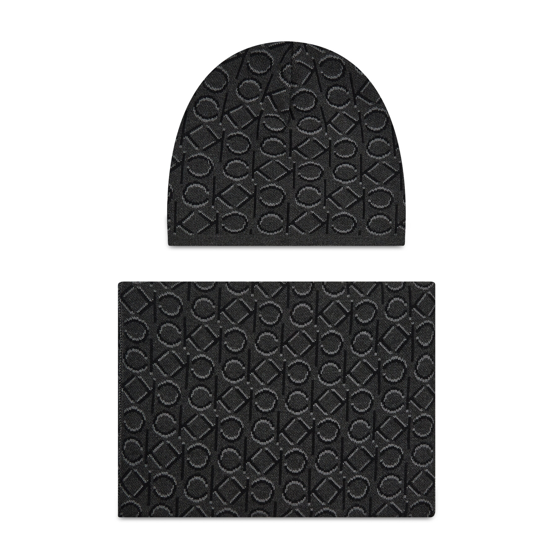 Set Schal und Mütze Calvin Klein Shadow Monogram Beanie+Scarf K50K507498 01C von Calvin Klein