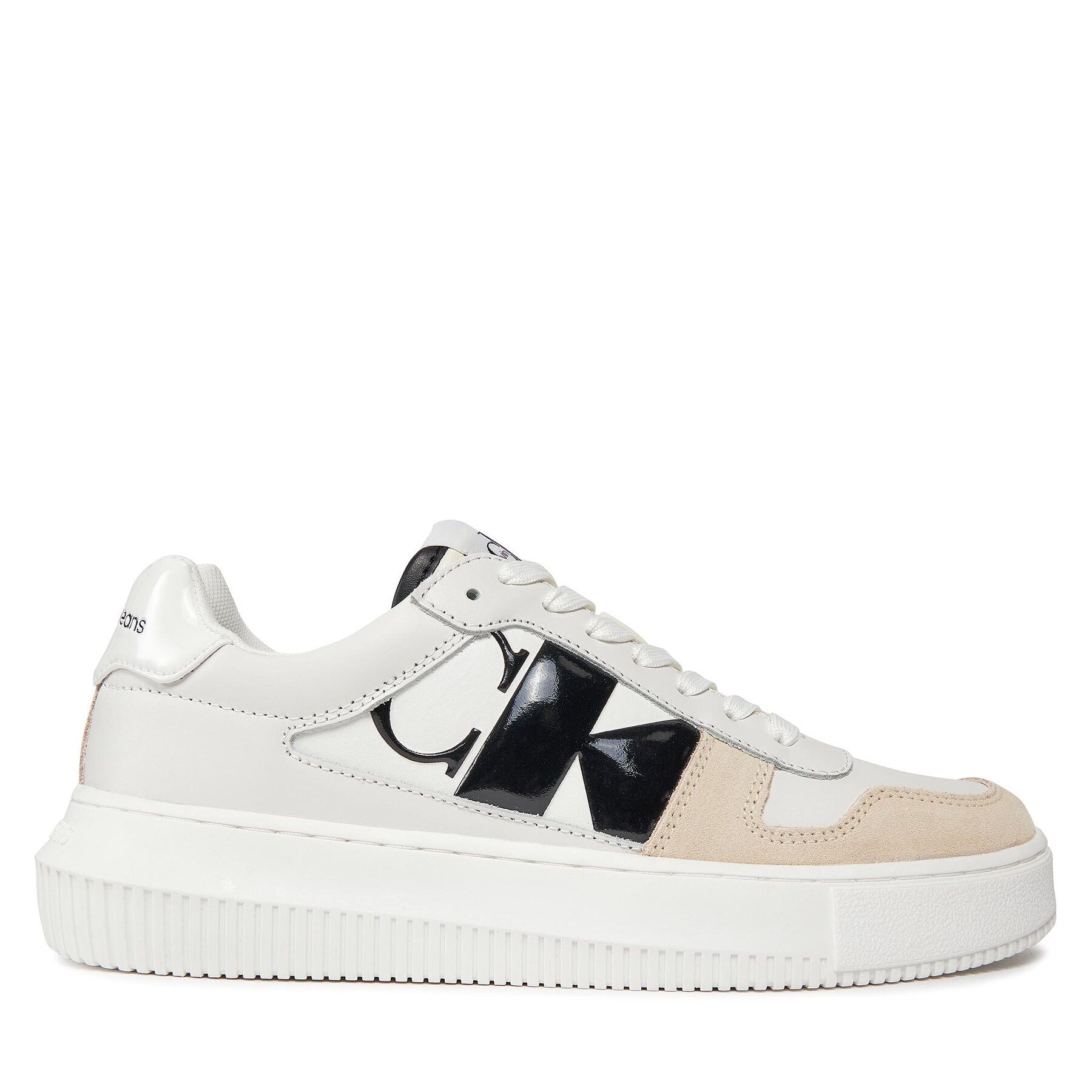 Sneakers Calvin Klein Chunky Cupsole Low Mix Nbs Dc YW0YW01415 Bright White/Creamy White/Black von Calvin Klein