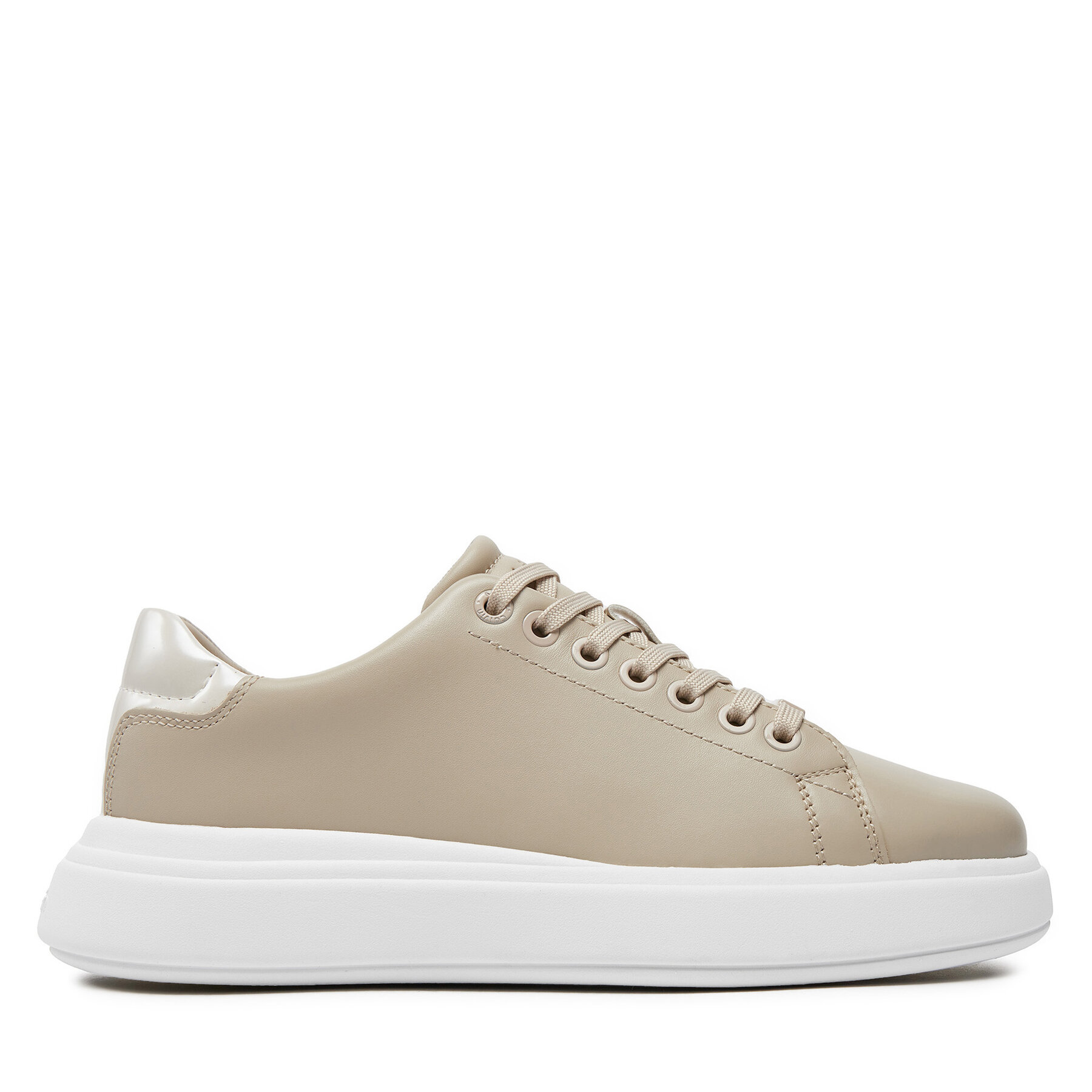 Sneakers Calvin Klein Cupsole Lace Up Leather HW0HW01987 Stony Beige/White 0F9 von Calvin Klein