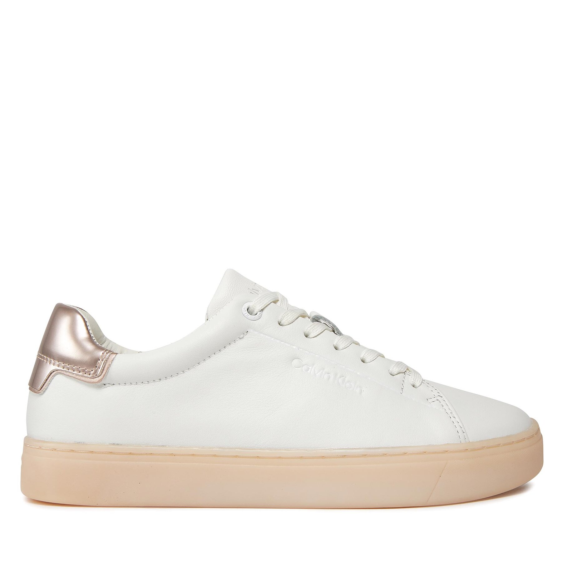 Sneakers Calvin Klein Cupsole Lace Up Pearl HW0HW01897 White/Crystal Gray 02Z von Calvin Klein