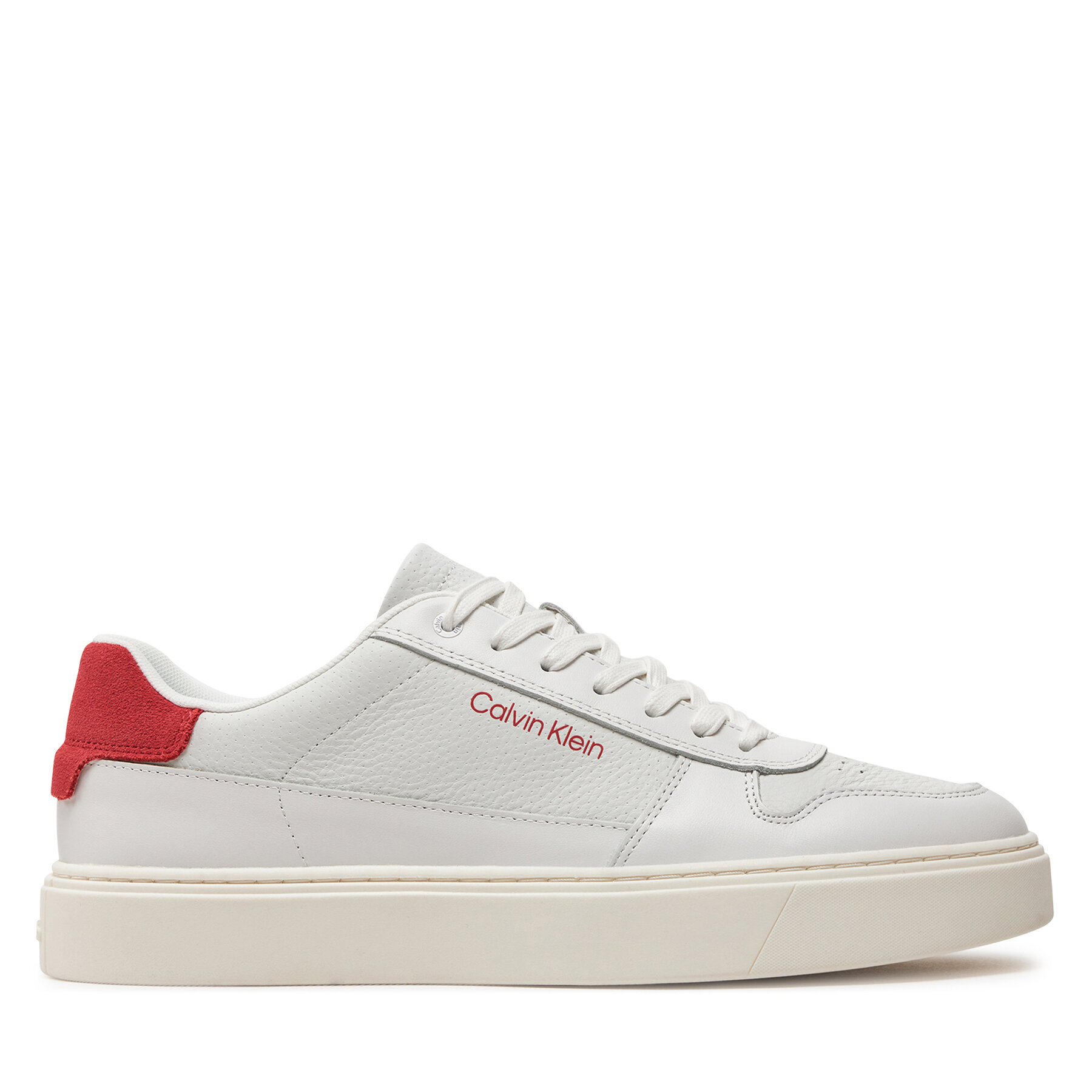 Sneakers Calvin Klein Low Top Lace Up Bskt HM0HM01254 White/Baked Apple 02U von Calvin Klein