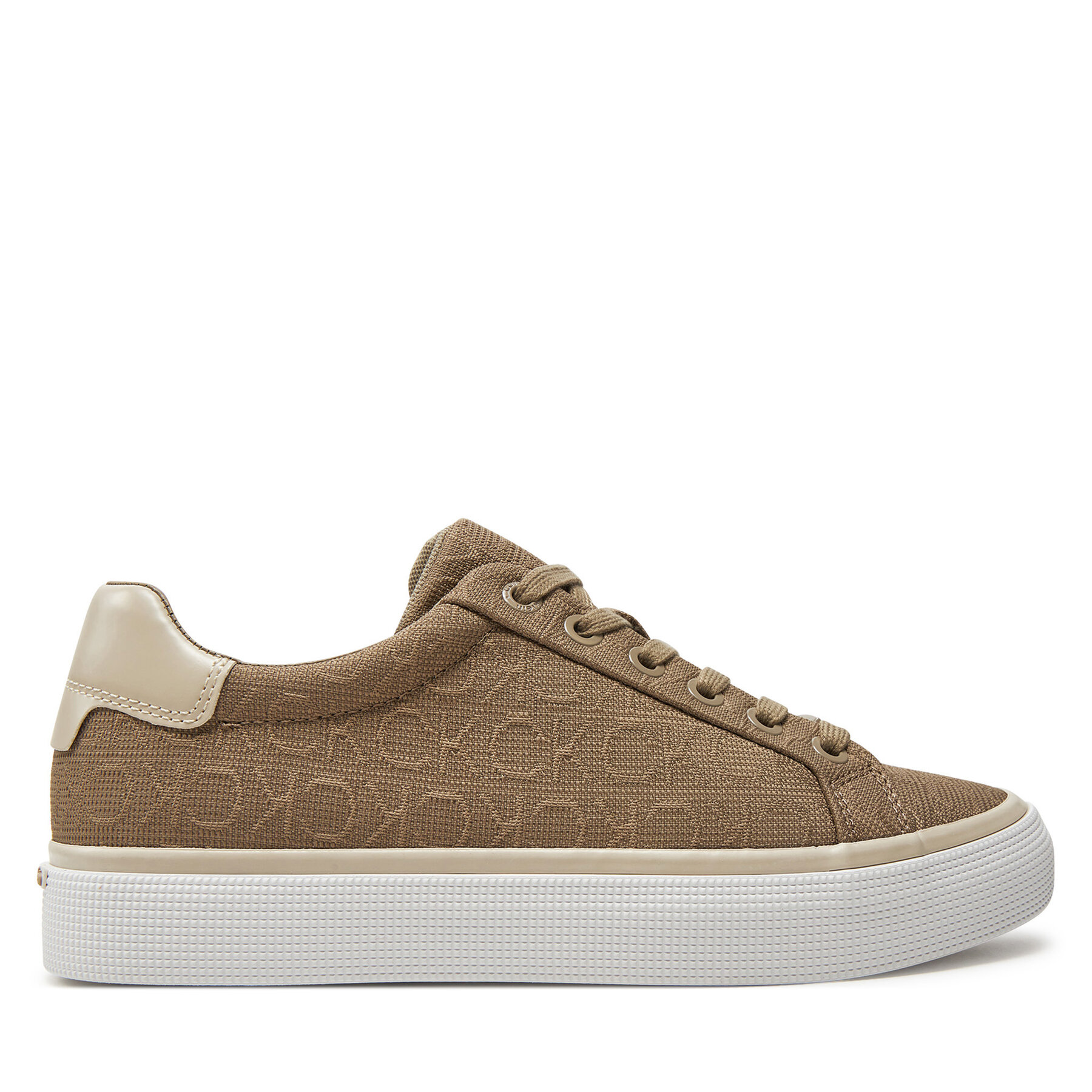 Sneakers Calvin Klein Vulc Lace Up Diam Fox Mono Jacq HW0HW01907 Dusky Taupe/Stony Beige 0I2 von Calvin Klein