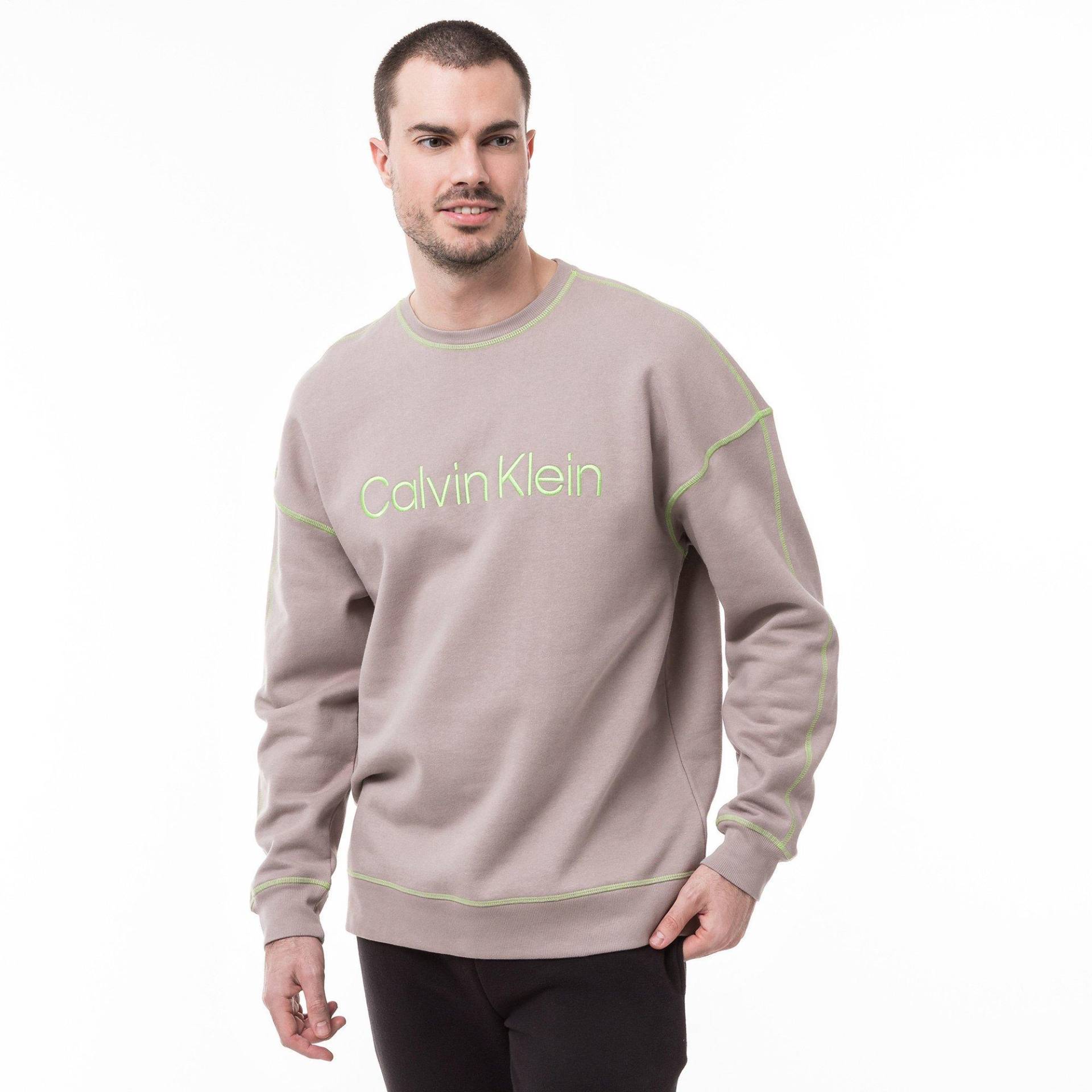 Sweatshirt Herren Grau L von Calvin Klein