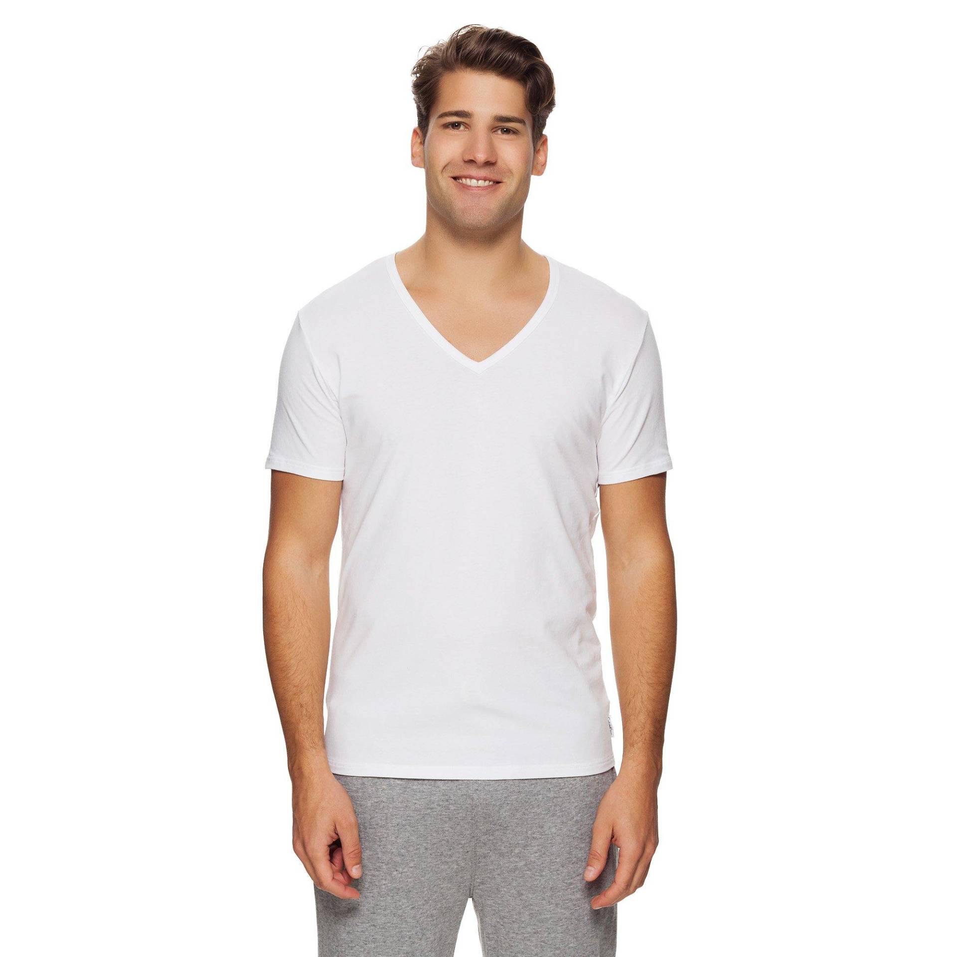 T-shirt, Classic Fit, Kurzarm Herren Weiss L von Calvin Klein