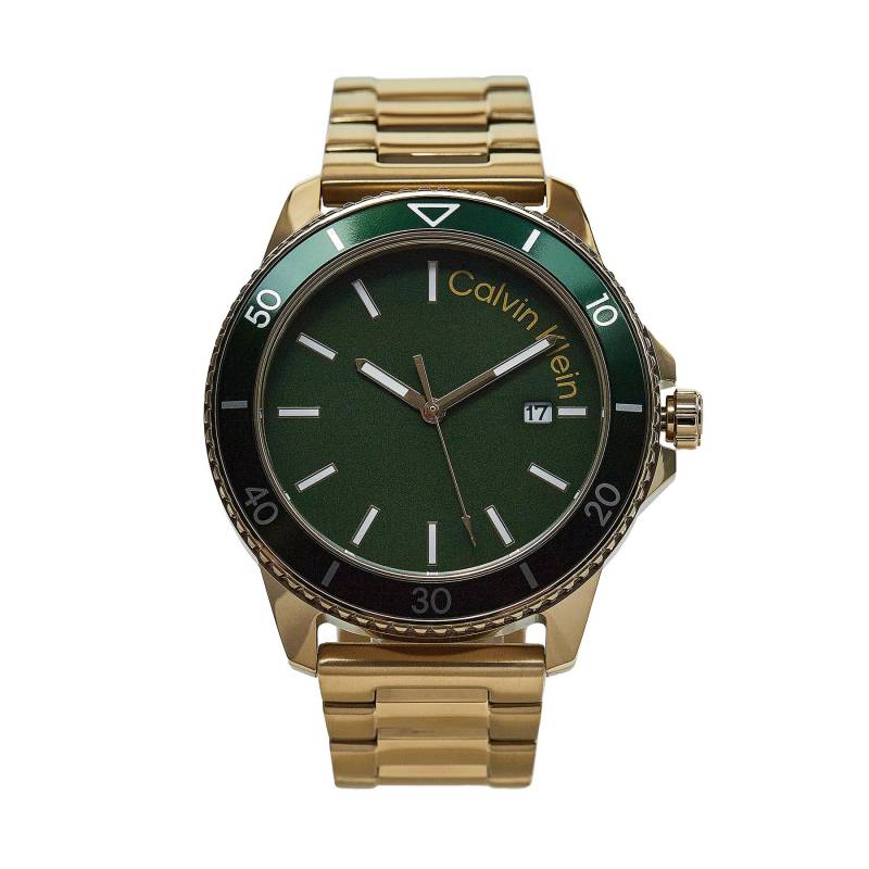 Uhr Calvin Klein Aqueous 25200383 Gold/Green von Calvin Klein