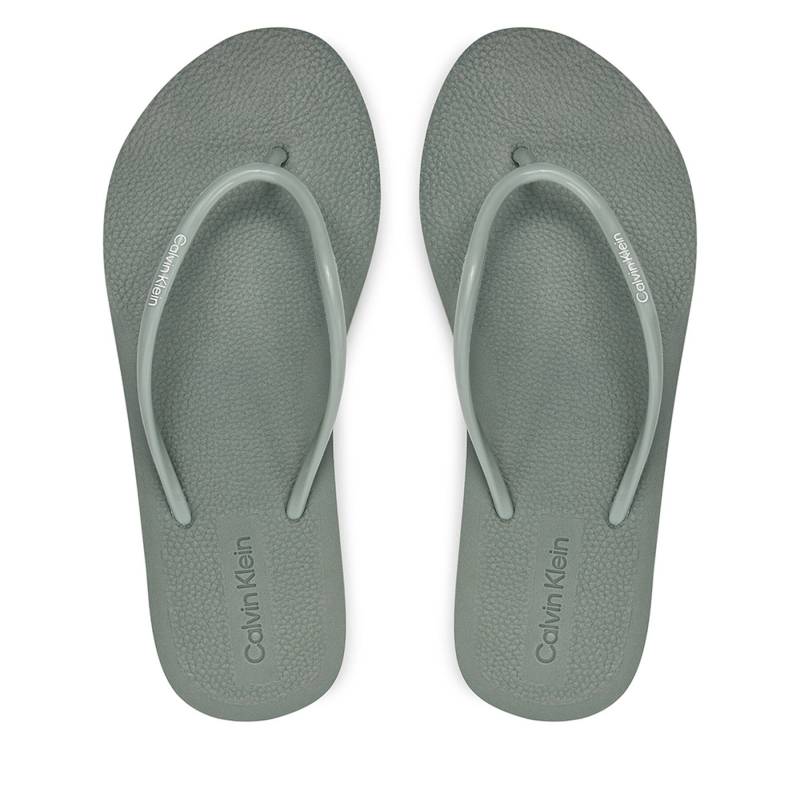 Zehentrenner Calvin Klein Flatform Ff Deboss Logo Tpu HW0HW01977 Grün von Calvin Klein