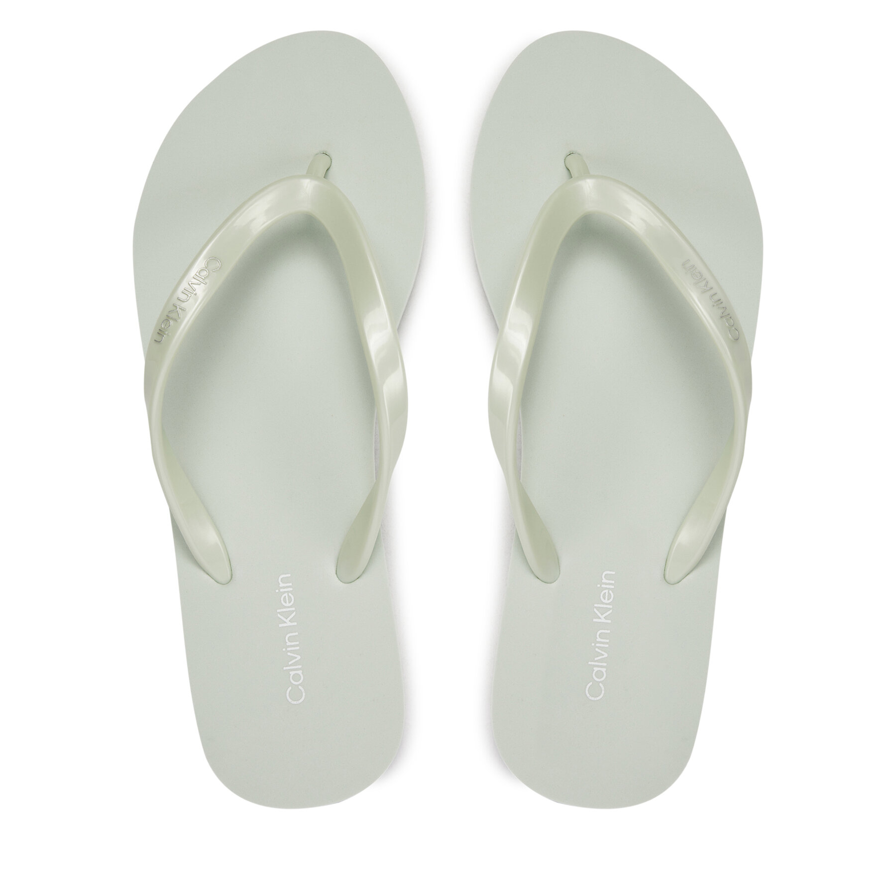 Zehentrenner Calvin Klein Flip Flop Deboss Logo Met HW0HW02043 Milky Green LIA von Calvin Klein