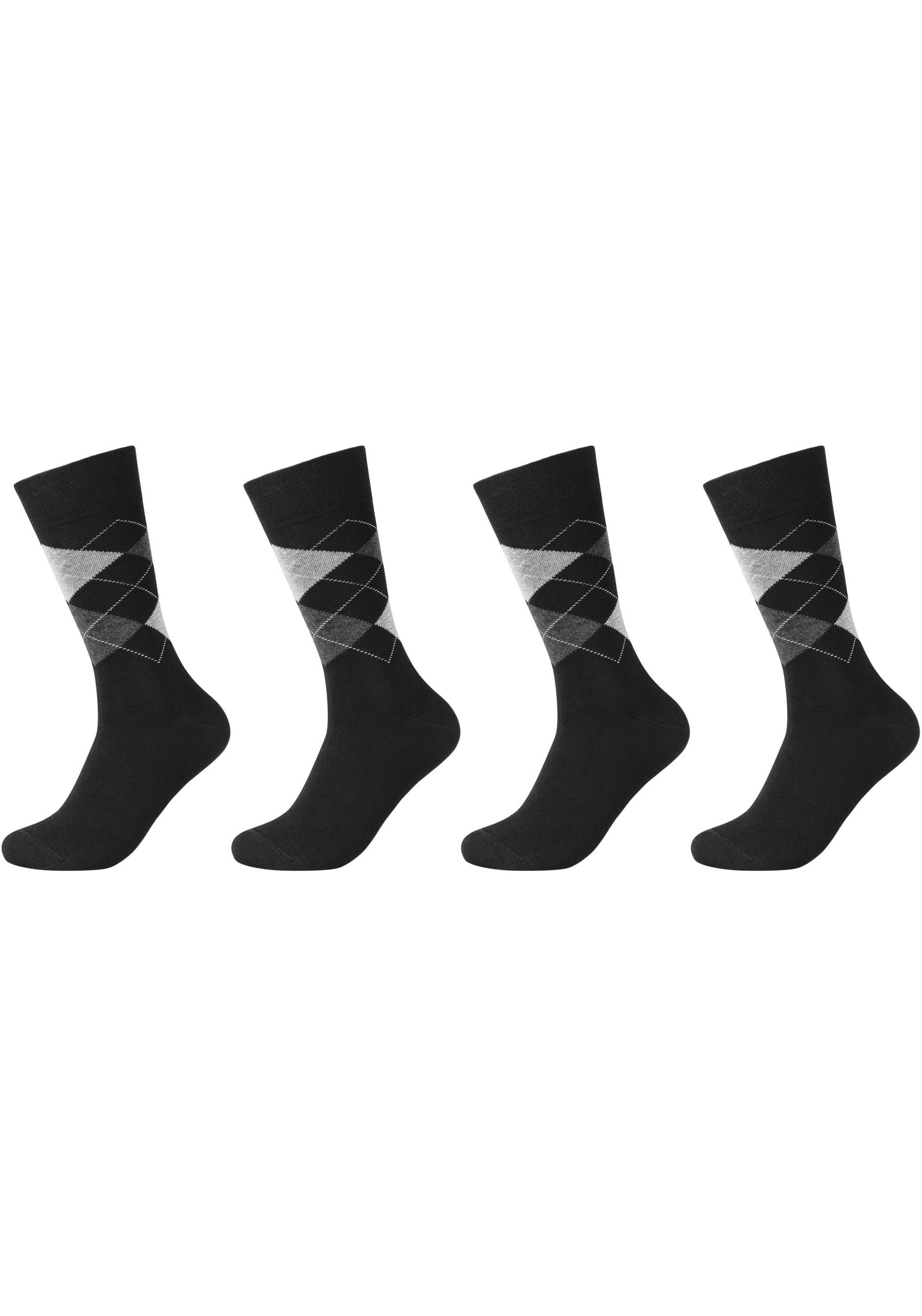 Camano Socken, (Packung, 4 Paar), Faltenfreier Tragekomfort dank Elasthan-Anteil von Camano