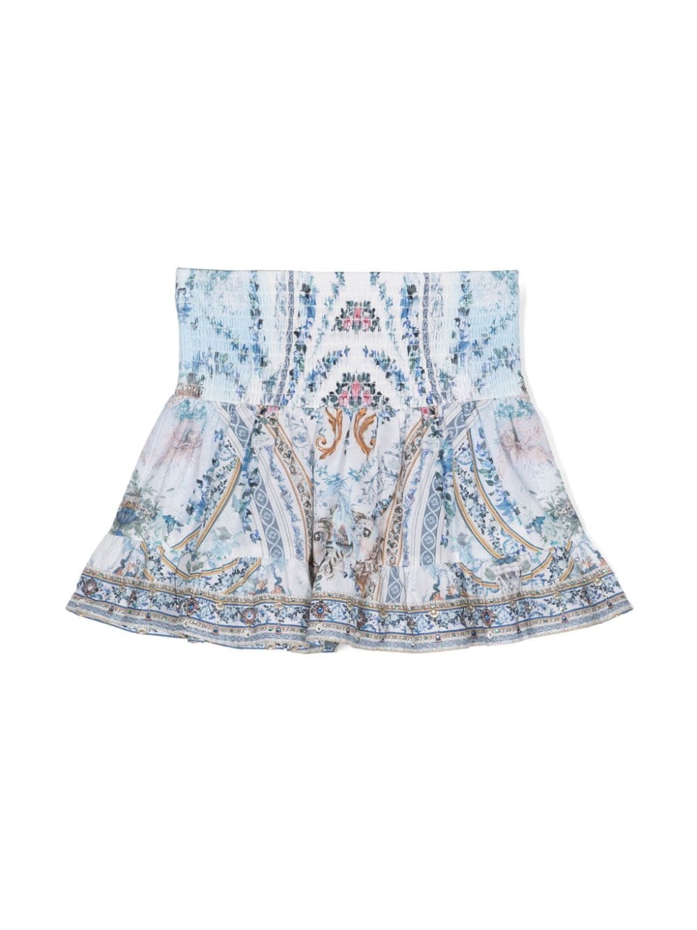 Camilla Kids abstract-pattern print cotton skirt - Blue von Camilla Kids