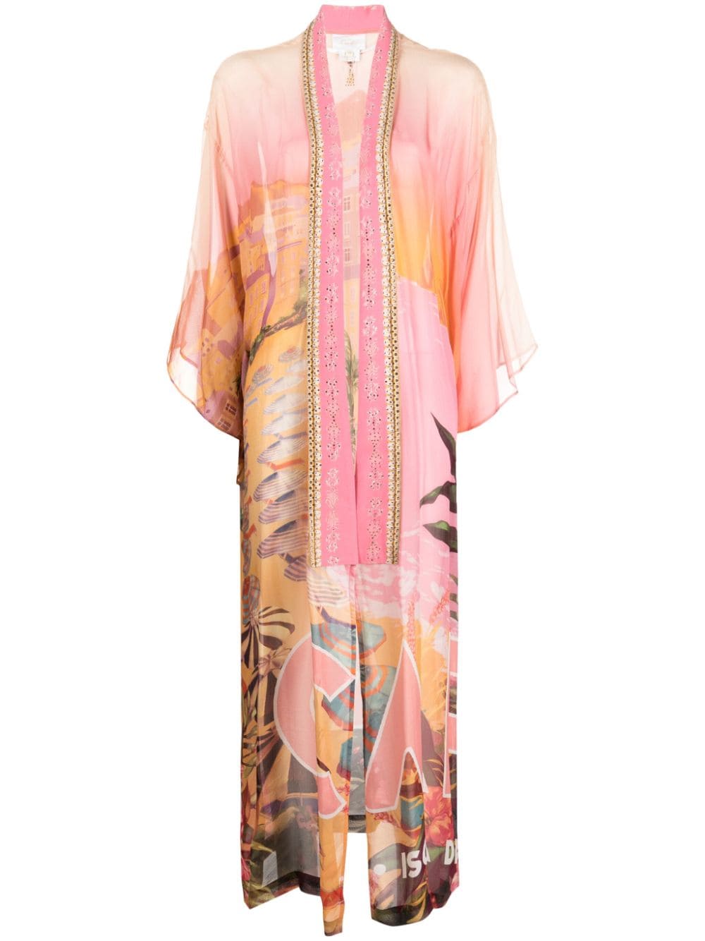 Camilla Capri Me-print silk chiffon kimono - Multicolour von Camilla