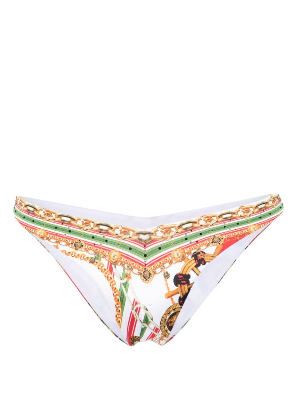 Camilla Saluti Summertime-print bikini bottom - White von Camilla