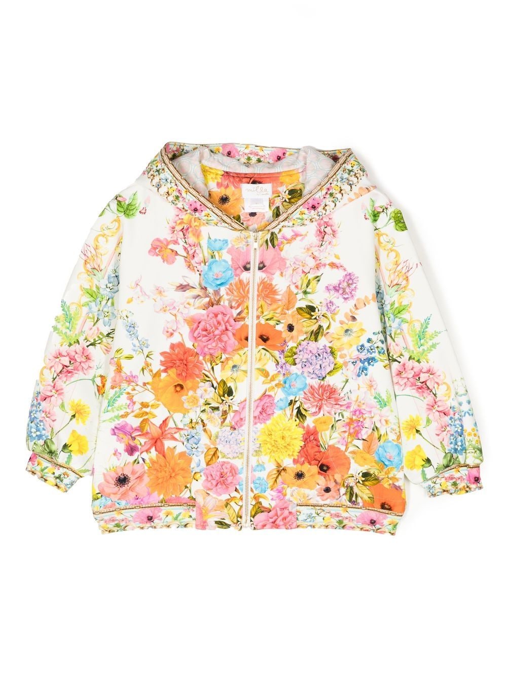 Camilla floral-print hooded bomber jacket - Multicolour von Camilla