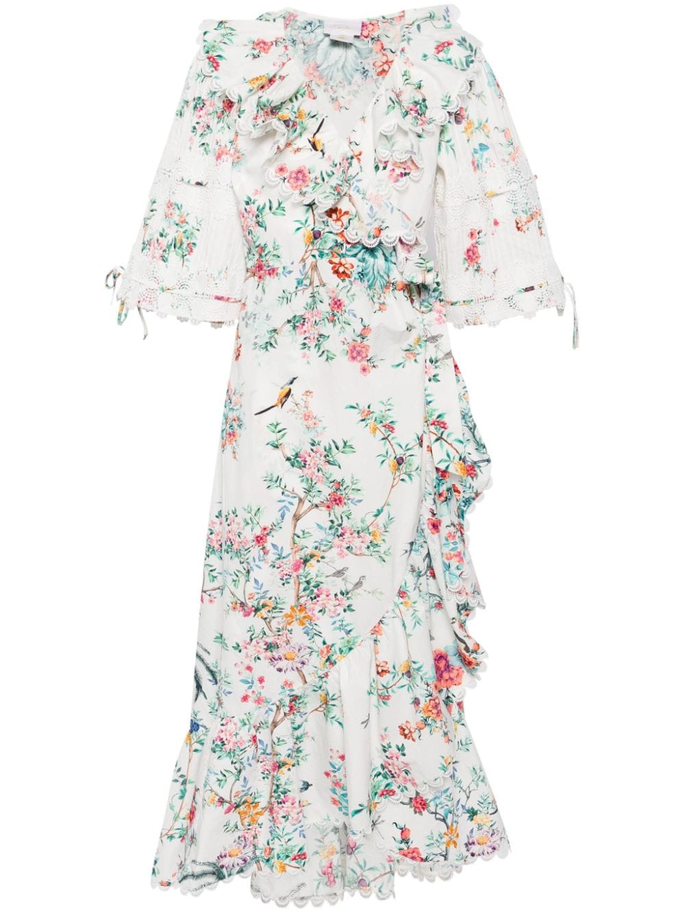 Camilla floral-print midi dress - White von Camilla