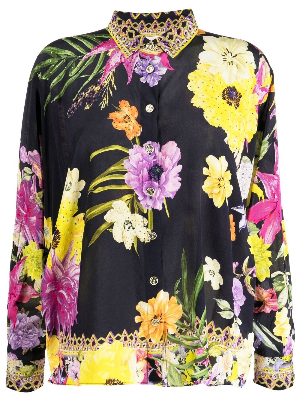 Camilla floral-print shirt - Blue von Camilla