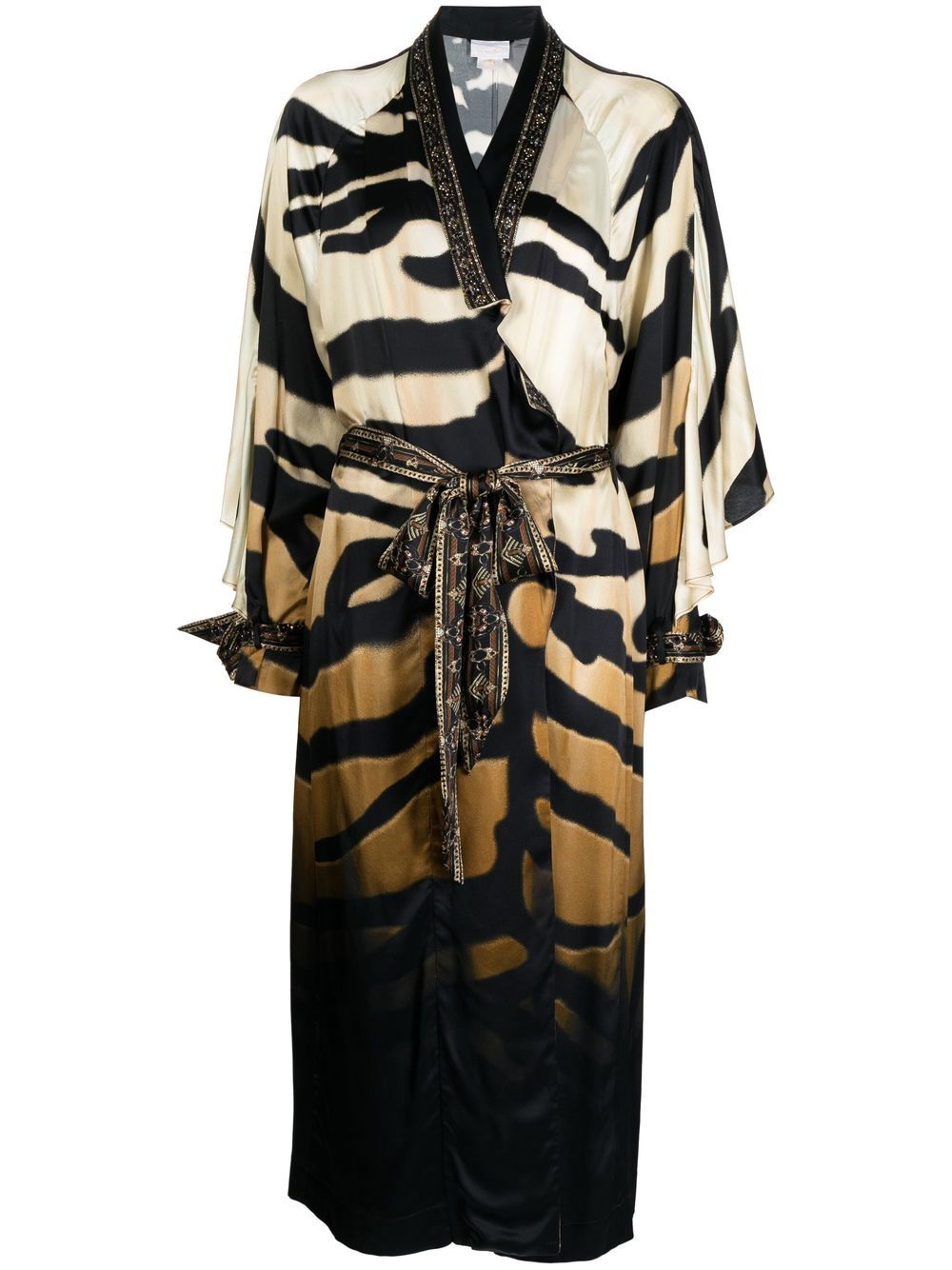 Camilla zebra-print kimono coat - Brown von Camilla