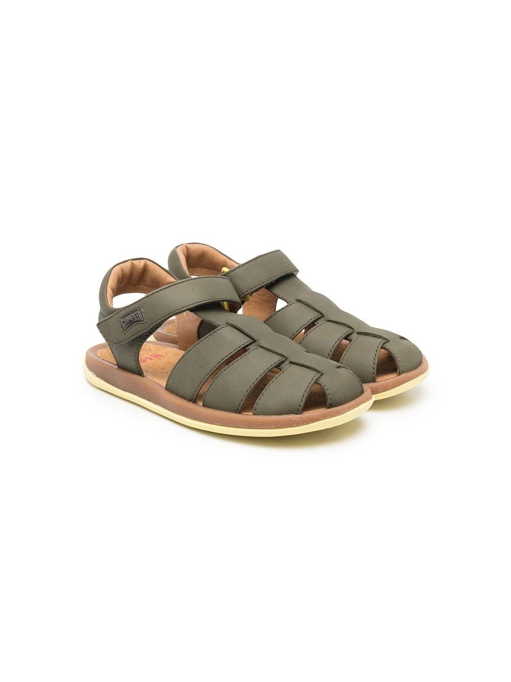 Camper Kids Bicho touch-strap leather sandals - Green von Camper Kids