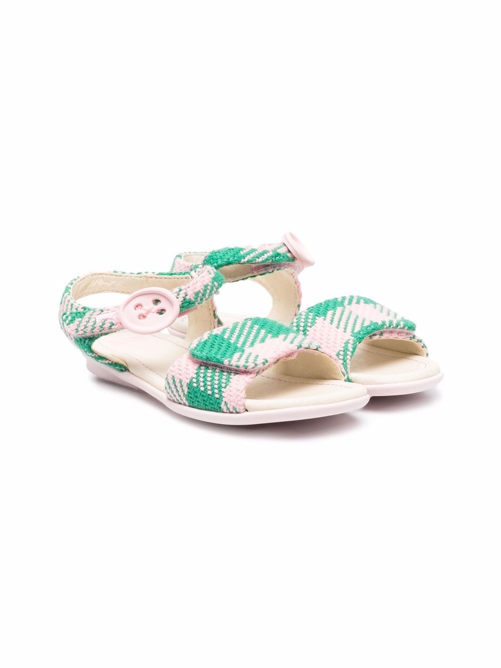 Camper Kids Twins checked sandals - Pink von Camper Kids