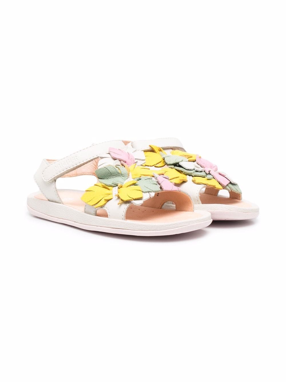 Camper Kids Twins floral open toe sandals - White von Camper Kids