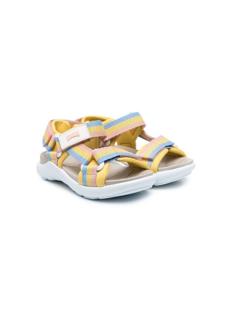 Camper Kids striped touch-strap sandals - Yellow von Camper Kids