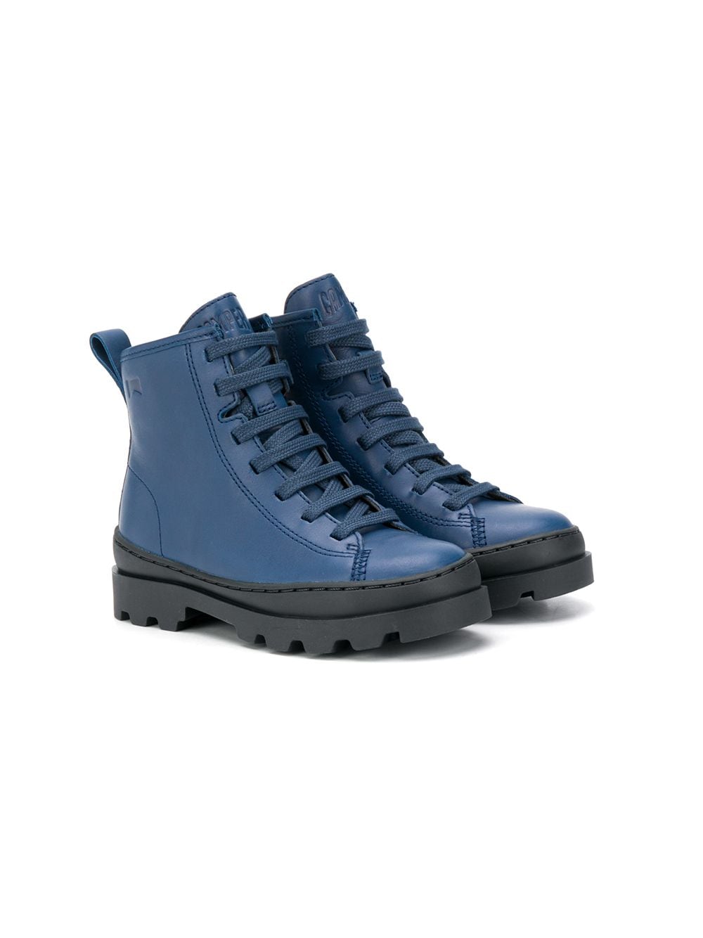 Camper Kids lace-up leather boots - Blue von Camper Kids