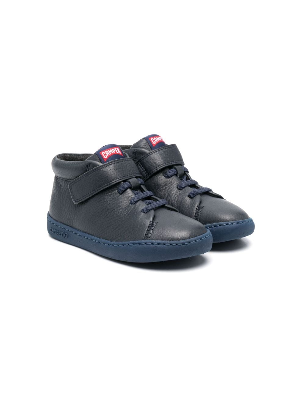 Camper Kids logo-patch leather sneakers - Blue von Camper Kids