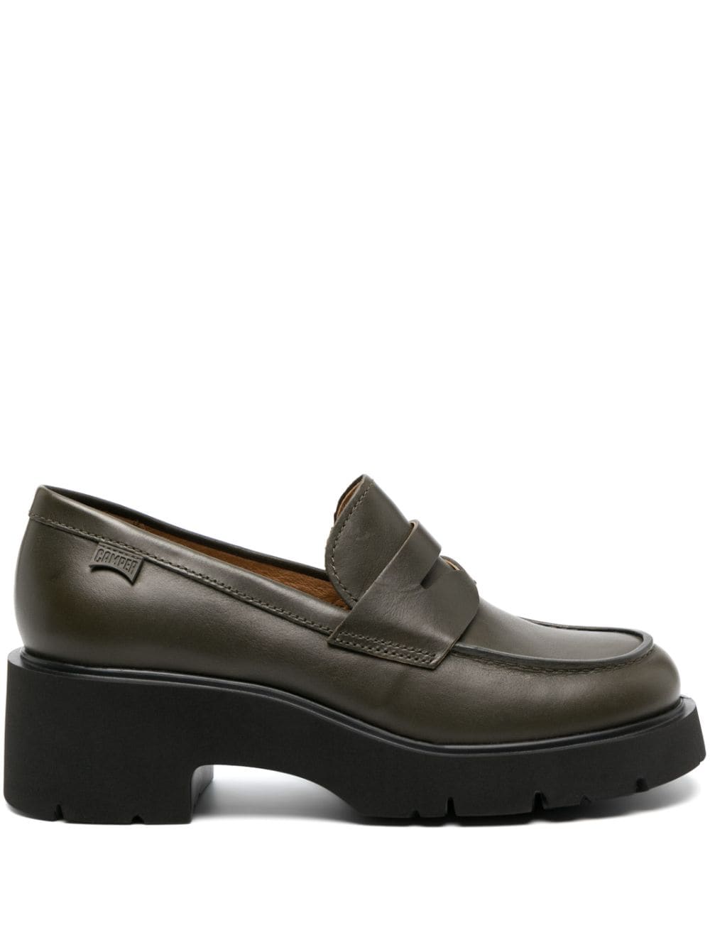 Camper Milah block-heel leather loafers - Green von Camper