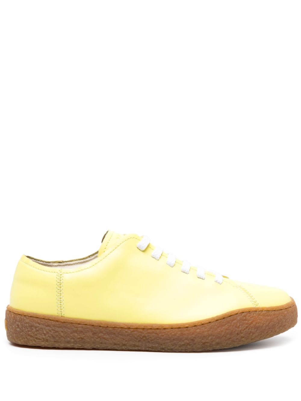 Camper Peu Terreno logo-debossed leather sneakers - Yellow von Camper