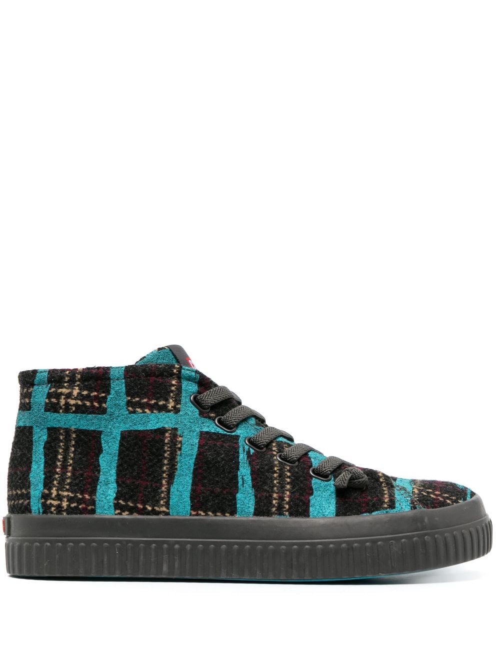 Camper Peu checked high-top sneakers - Black von Camper