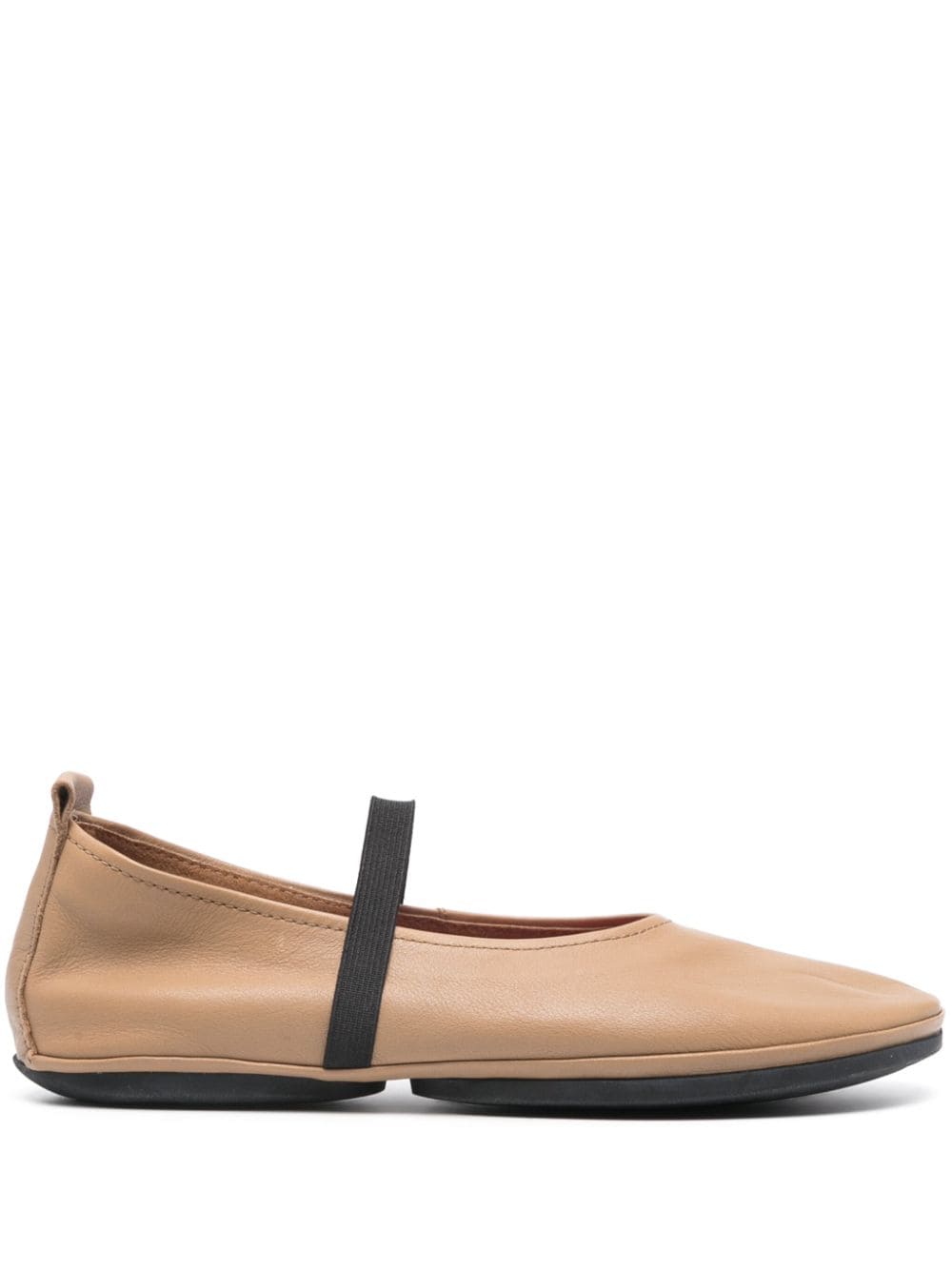 Camper Right Nina leather ballerina shoes - Brown von Camper