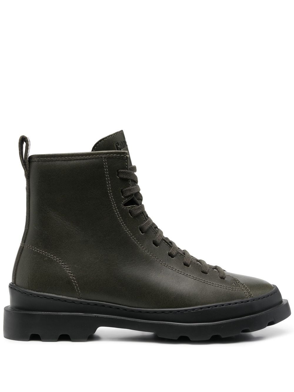 Camper lace-up leather boots - Green von Camper