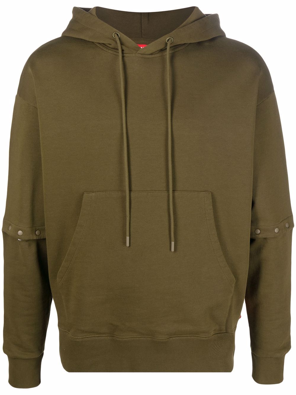 Camper logo-patch drawstring hoodie - Green von Camper